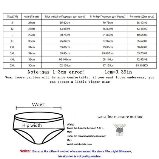 5Pcs Print Panties Women's Underwear Cute Cotton Panties Plus Size Briefs Girl Ladies Lingeries Panty Sexy Underpants For Women - MANDOTOS