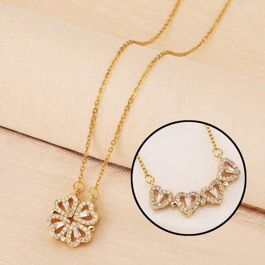 Variety Four-leaf Clover Non-fading Light Luxury Titanium Steel Necklace - MANDOTOS