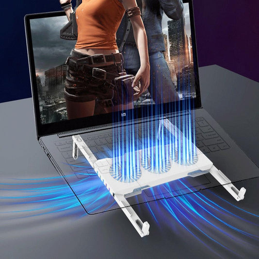 "Portable Slim Smart Laptop Cooling Pad USB 3 Fans Gaming Laptop Cooler Fan For 17 Inch Cooler Plug Play For Notebook PC Laptop - MANDOTOS"
