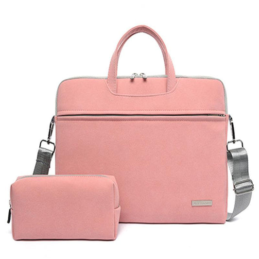 "PU Leather Women Laptop Bag Notebook Carrying Case Briefcase For Macbook Air 13.3 14 15.6 Inch Men Handbags Shoulder Mouse Bag - MANDOTOS"