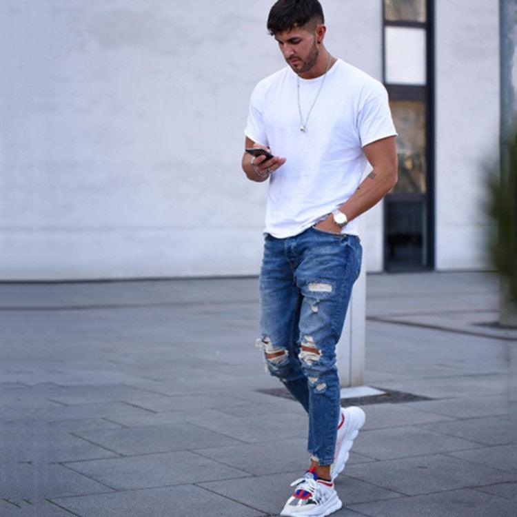 "Hole men''s jeans - MANDOTOS"