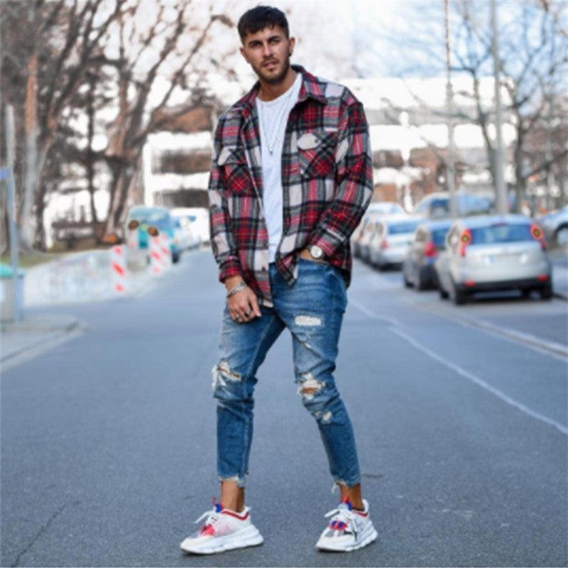 "Hole men''s jeans - MANDOTOS"