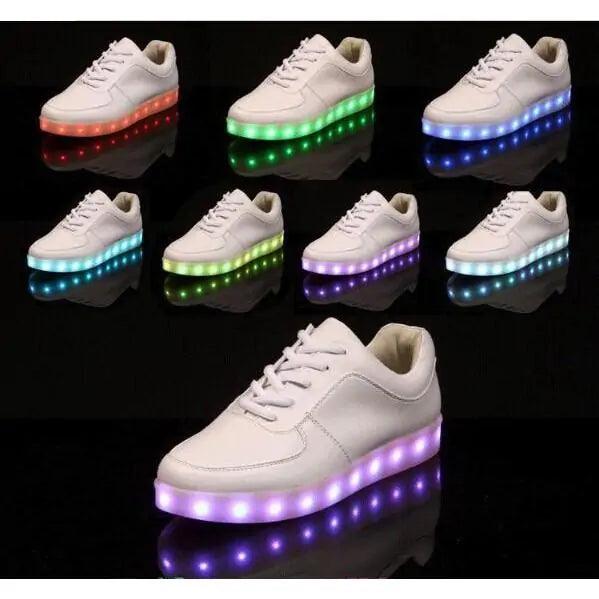 "White Light Up Shoes - MANDOTOS"