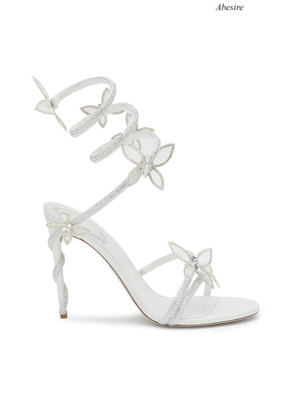 "New Fashionable Banquet All-Match Bow Diamond Sexy Stiletto Open Toe Women's High Heel Sandals - MANDOTOS"
