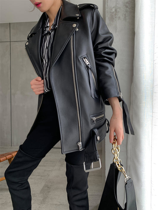 "Chic Women's Casual Sheepskin Jacket - MANDOTOS"