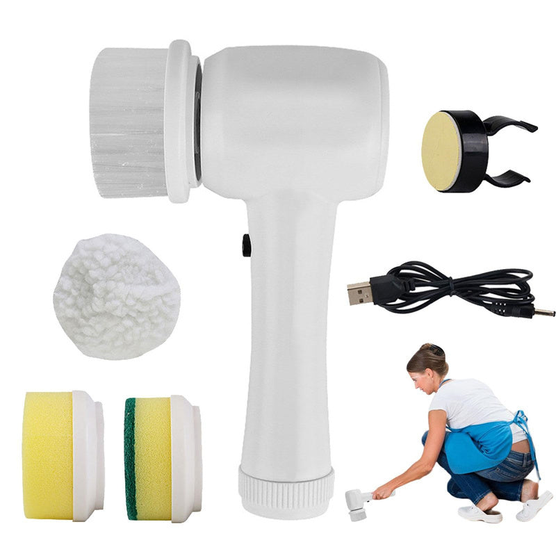 Electric Cleaning Brush 4 In 1 Spinning Scrubber Handheld Electric Cordless Cleaning Brush Portable - MANDOTOS