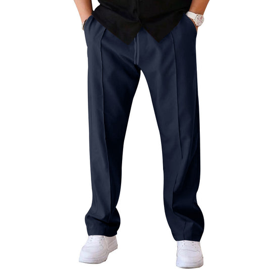 Men's Trousers Sports Casual Loose Straight Pants With Drawstring Design Clothing - MANDOTOS