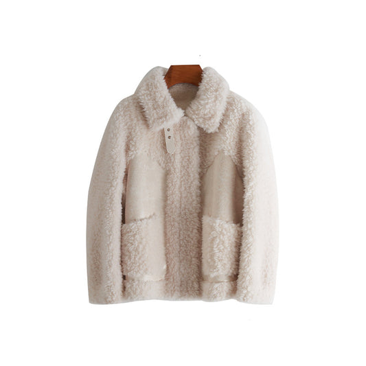Chic Women's Sheep Shearling Coat - MANDOTOS
