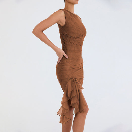 Summer Slim Skinny Sleeveless Dress For Women Fashion Party Club Dresses - MANDOTOS