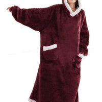 Winter TV Hoodie Blanket Winter Warm Home Clothes Women Men Oversized Pullover With Pockets - MANDOTOS