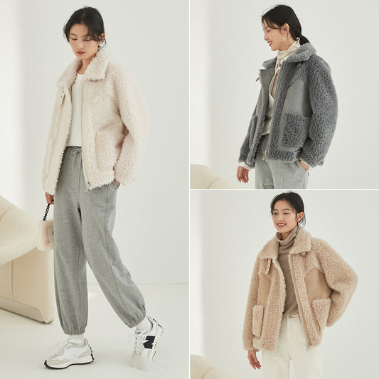 Chic Women's Sheep Shearling Coat - MANDOTOS