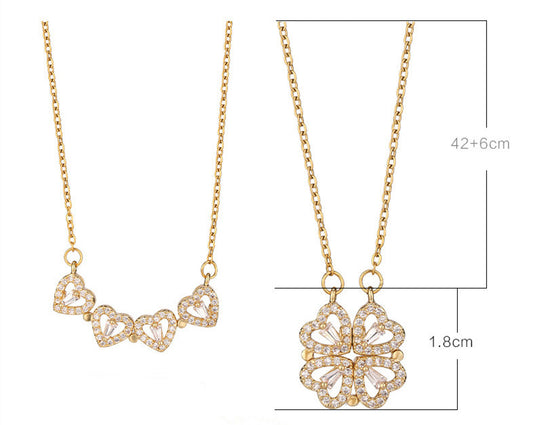 Variety Four-leaf Clover Non-fading Light Luxury Titanium Steel Necklace - MANDOTOS