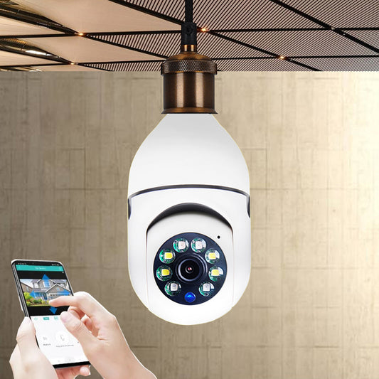 WiFi CAMERA 1080P Bulb 4X Zoom Camera E27 Home 5GWiFi Alarm Monitor - MANDOTOS