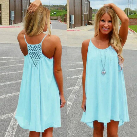 Seaside Chiffon Sundress - MANDOTOS