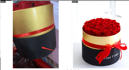 Eternal Roses In Box Preserved Real Rose Flowers With Box Set Valentines Day Gift Romantic Artificial Flowers - MANDOTOS