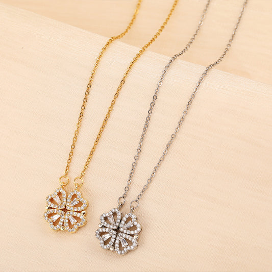 Variety Four-leaf Clover Non-fading Light Luxury Titanium Steel Necklace - MANDOTOS
