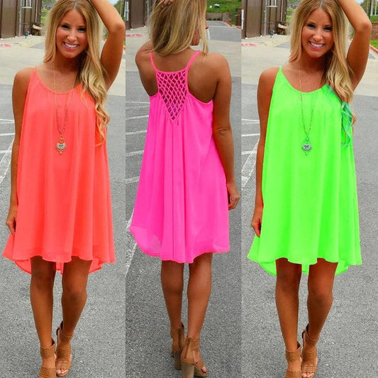 Seaside Chiffon Sundress - MANDOTOS