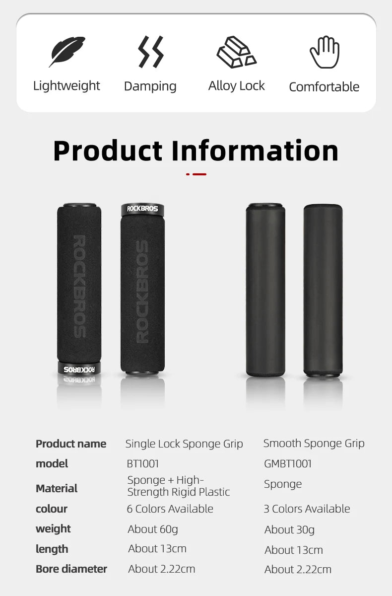 ROCKBROS Cycling Grips: Boost Ride Comfort & Control! - MANDOTOS