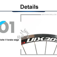 Cruiser Tour Bike Wheelset, Double Deck Rim, Front Wheel Disc, V Brake, Rear Back Wheels, Cassette and Screwed Hub, 36H, 700C