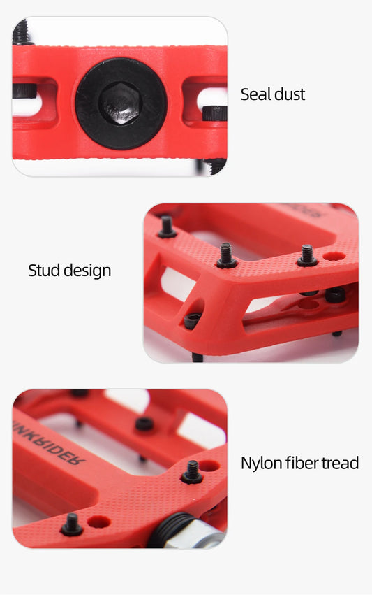 ThinkRider Flat Bike Pedals MTB Road 3 Sealed Bearings Bicycle Pedals Mountain Pedals Wide Platform Bicicleta Accessories