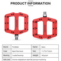 ThinkRider Flat Bike Pedals MTB Road 3 Sealed Bearings Bicycle Pedals Mountain Pedals Wide Platform Bicicleta Accessories