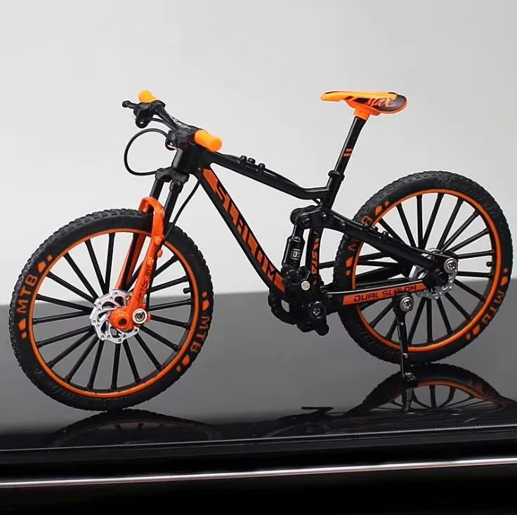New 1:8 Mini Alloy Racing Bicycle Diecast Model Metal Mountain Bike Pocket Portable Simulation Collection Gift Toy For Childrens