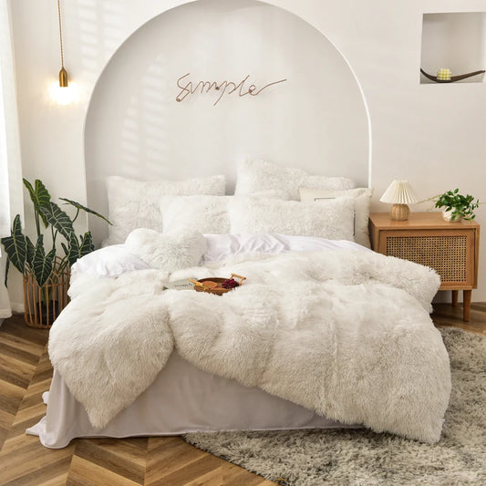 Luxurious Tie-Dyed Plush Flannel Bedding Set - MANDOTOS