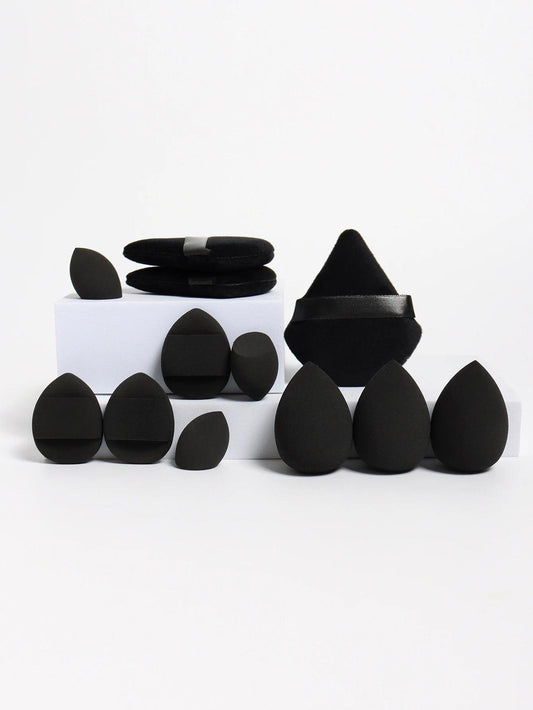 12 Piece All Purpose Makeup Sponge Set with Loose Powder Puffs Mini Air Cushion Puffs Beauty Eggs and Mini Beauty Sponges - MANDOTOS