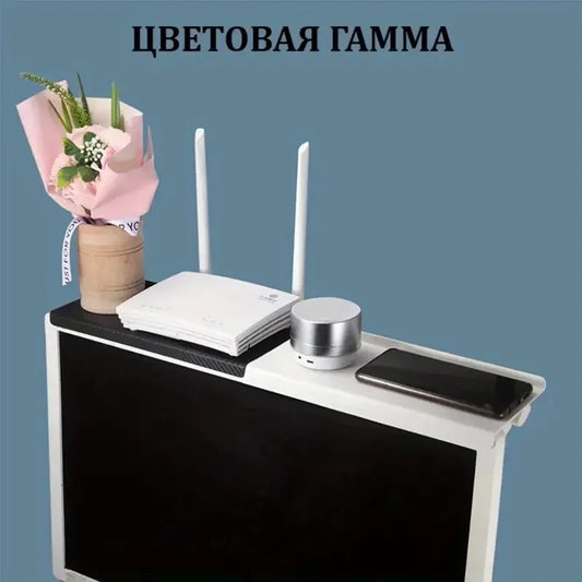 1PC Hot Selling Computer and TV Screen Storage Rack Wireless Router Set-top Box Rack No Perforated Storage Bracket Divine Tool - MANDOTOS