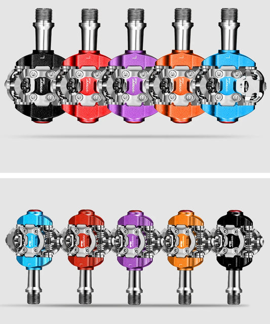 RYET MTB Bicycle Pedals SPD Clipless Mountain Bike Pedals Mountain Bicycle Dual Platform Footboard MTB Clipless Pedal Bike Parts