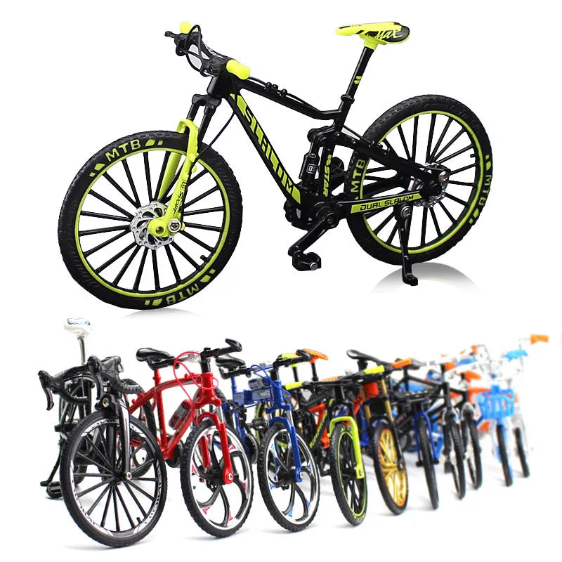 Creative Alloy Bicycle Model Ornament Mini Metal Bike Toy Collectible