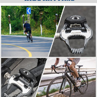 Road Bike Clipless Pedals Carbon Clip-On Pedals With Sealed Bearings Works With KEO And Shimano SPD System Locking Pedals