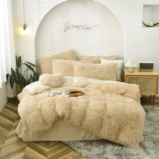 Luxurious Tie-Dyed Plush Flannel Bedding Set - MANDOTOS