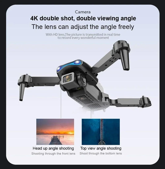 E99 Pro Drone Quadcopter Remote Control Handle Four Axis Aircraft HD 6K Photography UAV Altitude Fixation Helicopter Toys - MANDOTOS