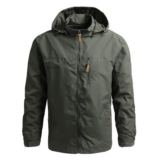 Windbreaker Men Tactical Jacket Waterproof Outdoor Hooded Coat Sports Military European Size S-5XL Field Climbing Thin Outwear - MANDOTOS