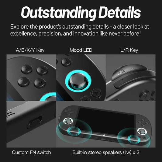 Trimui Smart Pro Handheld Game Console 4.96'' IPS Screen Linux System Joystick RGB Lighting Trimui Retro Video Game Console Gift - MANDOTOS