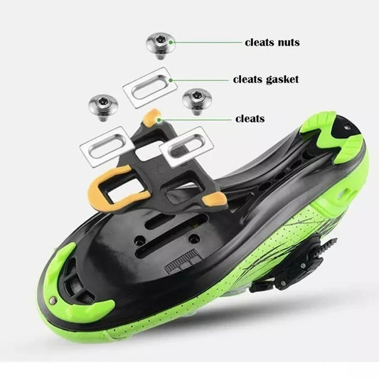 ZOYOSPORTS Road Bike Pedals Lightweight Clipless Bicycle Pedals with Cleats Set Compatible with SPD-SL System