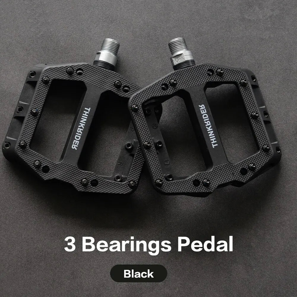 ThinkRider Flat Bike Pedals MTB Road 3 Sealed Bearings Bicycle Pedals Mountain Pedals Wide Platform Bicicleta Accessories