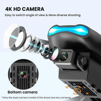 E99 Pro Drone Quadcopter Remote Control Handle Four Axis Aircraft HD 6K Photography UAV Altitude Fixation Helicopter Toys - MANDOTOS