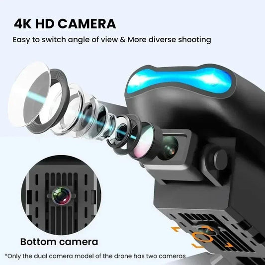 E99 Pro Drone Quadcopter Remote Control Handle Four Axis Aircraft HD 6K Photography UAV Altitude Fixation Helicopter Toys - MANDOTOS