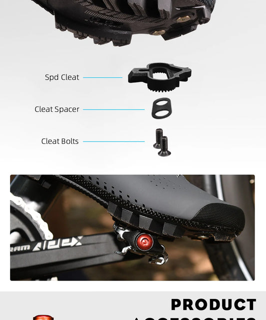 RYET MTB Bicycle Pedals SPD Clipless Mountain Bike Pedals Mountain Bicycle Dual Platform Footboard MTB Clipless Pedal Bike Parts