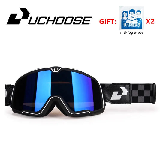 Retro Bicycles Goggles Ski Glasses Sunglasses ATV Goggles Non-slip Belt AntiUV Cafe Racer Chopper Cycling Racing Free shipping