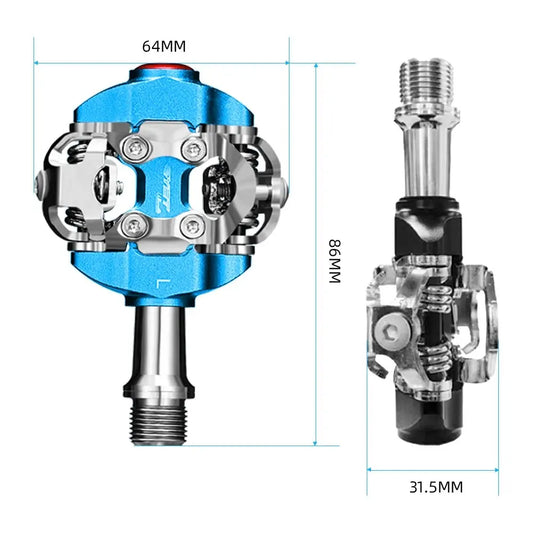 RYET MTB Bicycle Pedals SPD Clipless Mountain Bike Pedals Mountain Bicycle Dual Platform Footboard MTB Clipless Pedal Bike Parts