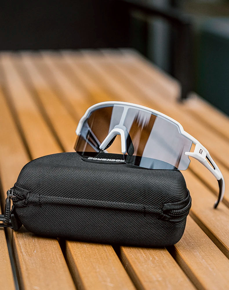 ROCKBROS Cycling Glasses Photochromic Polarized Lens Bike Glasses UV400 Protection Eyewear Sunglasses MTB Road Bicycle Goggles - MANDOTOS