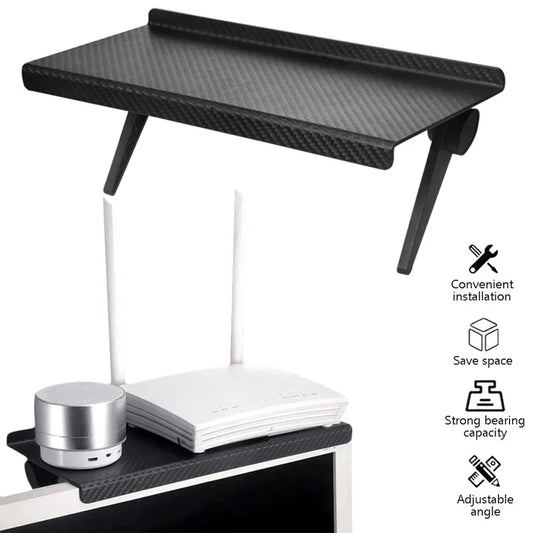 1PC Hot Selling Computer and TV Screen Storage Rack Wireless Router Set-top Box Rack No Perforated Storage Bracket Divine Tool - MANDOTOS