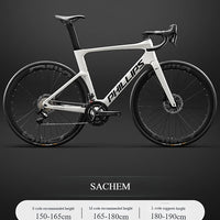2025 New Ultra-Light Carbon Fiber Road Bike Fast Racing Bicycle with Hydraulic Disc Brakes 16/24-Speed Gear Shift Drop Handlebar