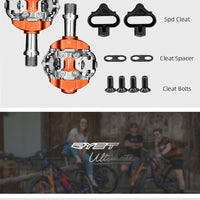 RYET MTB Bicycle Pedals SPD Clipless Mountain Bike Pedals Mountain Bicycle Dual Platform Footboard MTB Clipless Pedal Bike Parts