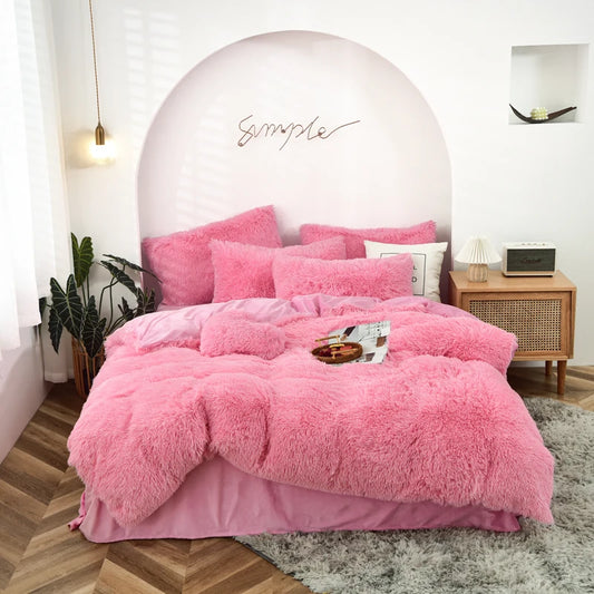 Luxurious Tie-Dyed Plush Flannel Bedding Set - MANDOTOS