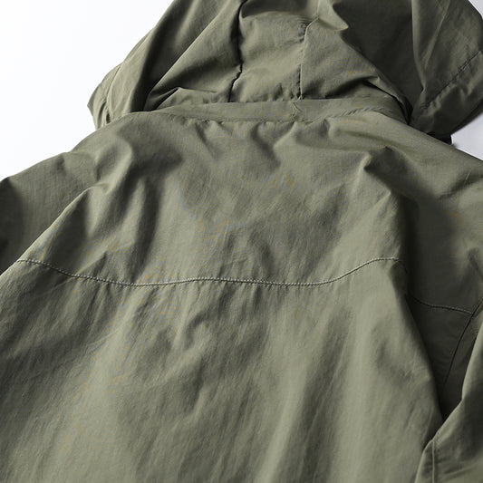 Windbreaker Men Tactical Jacket Waterproof Outdoor Hooded Coat Sports Military European Size S-5XL Field Climbing Thin Outwear - MANDOTOS