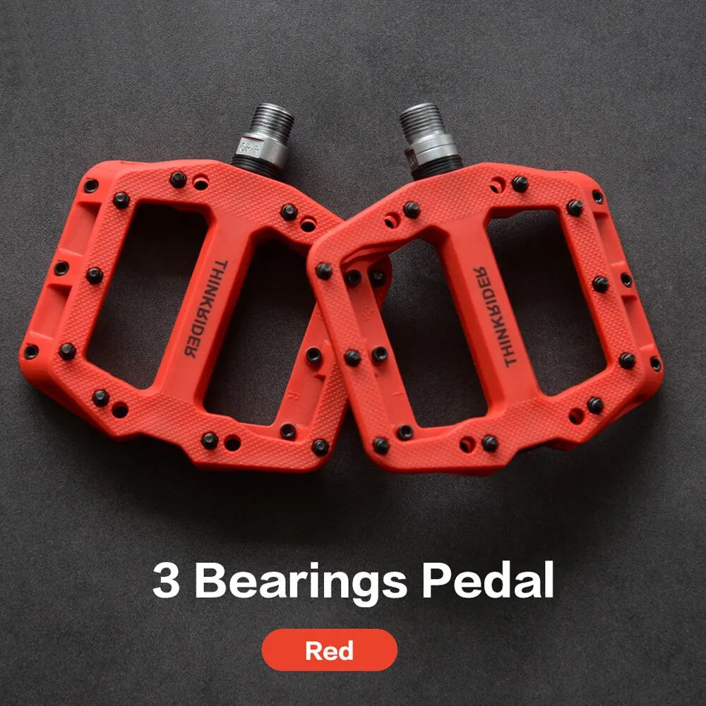 ThinkRider Flat Bike Pedals MTB Road 3 Sealed Bearings Bicycle Pedals Mountain Pedals Wide Platform Bicicleta Accessories